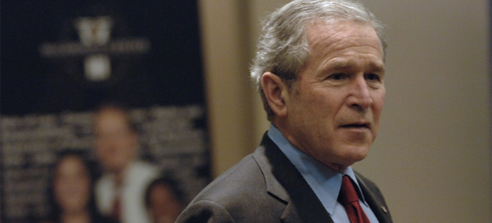 President George W. Bush at the McConnell Center at the University of Louisville in Louisville, Kentucky, on March 2, 2007. (McConnell Center/Flickr)