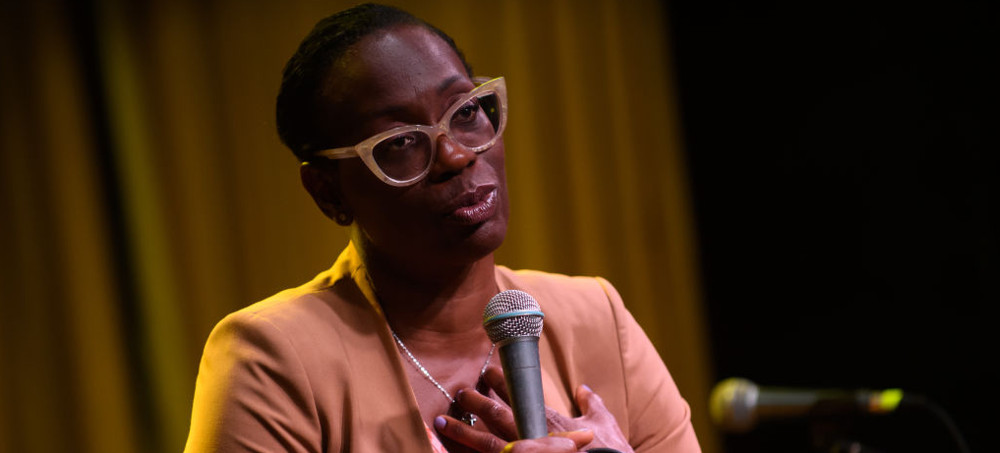 Nina Turner speaks at a campaign stop on July 24, 2021, in Cleveland, Ohio, during her last congressional campaign. (photo: Jeff Swensen/Getty)