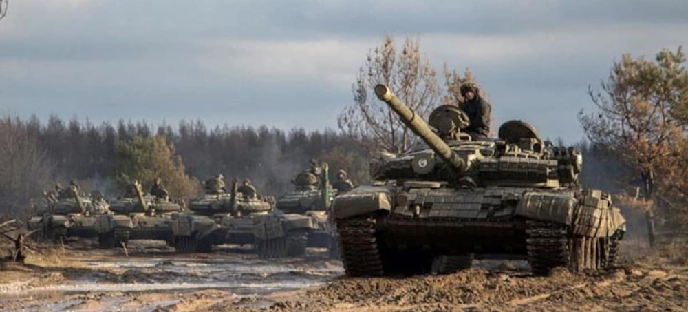 Russian military forces have begun a full invasion of Ukraine. (photo: AP)
