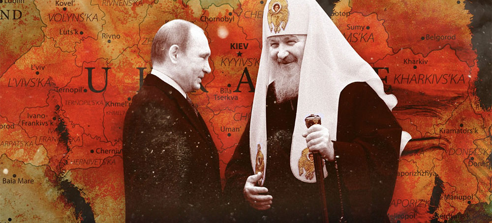 Russian Orthodox Patriarch Kirill with Vladimir Putin. (photo: Thomas Levinson/Daily Beast/Getty Images)