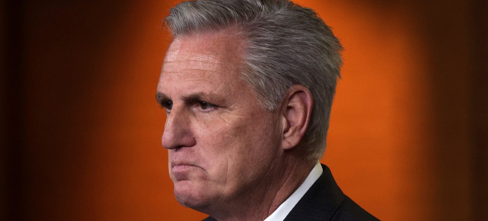 Kevin McCarthy addresses reporters during a news conference July 1. (photo: Alex Wong/Getty)