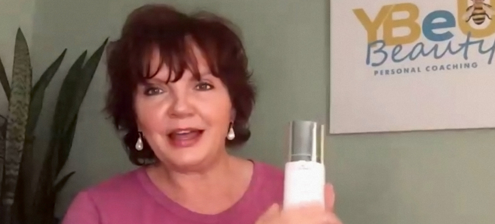 Alfreda Scheuer promotes a beauty product that contains 'real human stem cells,' in a video posted to her YBeU Beauty Personal Coaching Facebook page. (photo: Facebook)