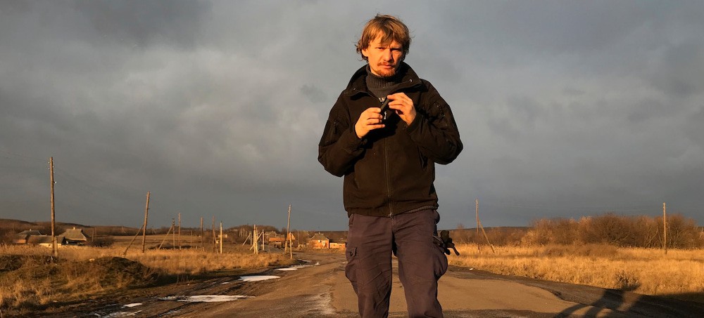 Photojournalist Maksym Levin in the Donetsk region in Ukraine on Jan. 12, 2018. (photo: Inna Varenytsia/AP)