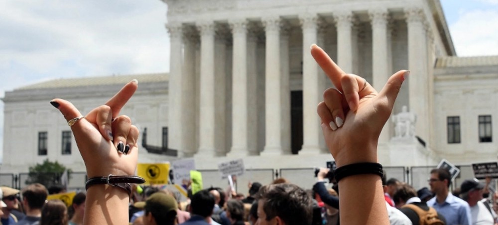 June 24, 2022: Protests erupted nationwide in the wake of the Supreme Court's decision to overturn Roe v. Wade. (photo: Olivier Douliery/AFP)