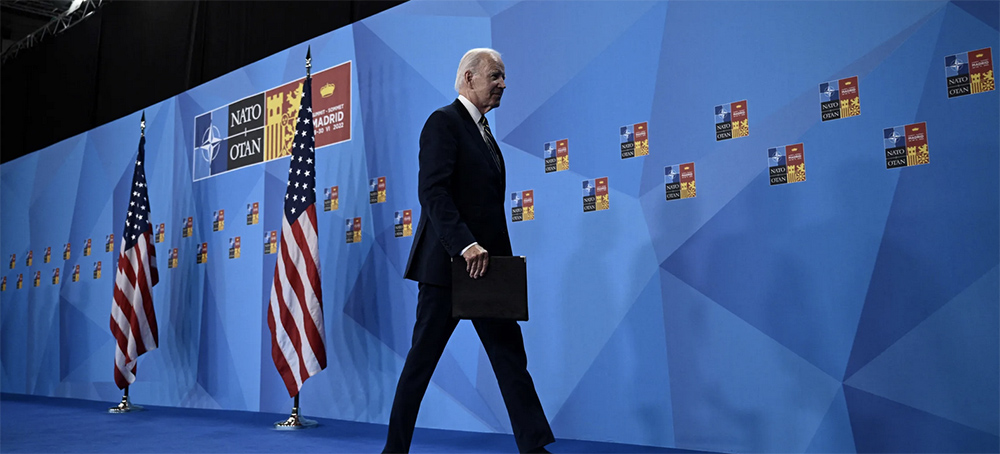 'Putin thought he could break the transatlantic alliance,' Joe Biden said. “He wanted the Finlandization of NATO. He got the NATO-ization of Finland.' (photo: Brendan Smialowski/AFP/Getty Images)