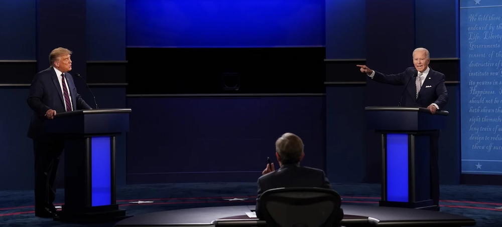 Donald Trump and Joe Biden during a presidential debate in 2020. (photo: Patrick Semansky/AP)