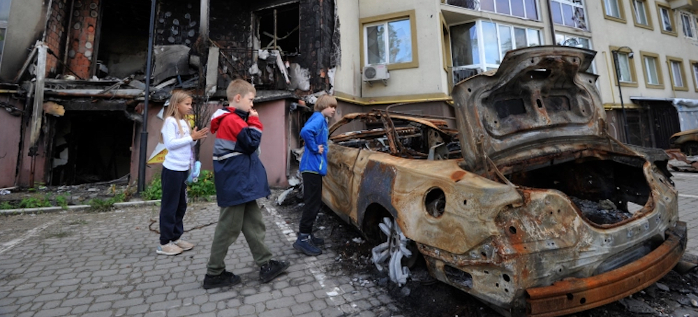 At least 7,343 children have been deported to Russia and another 236 are still missing since the start of its invasion of Ukraine. (photo: Sergey Chuzavkov/AFP)