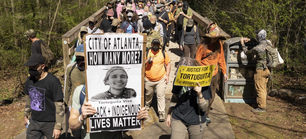 The 'Cop City' project had been opposed even before police killed activist Manuel Paez Terán in January. (photo: Steve Eberhardt/Shutterstock)