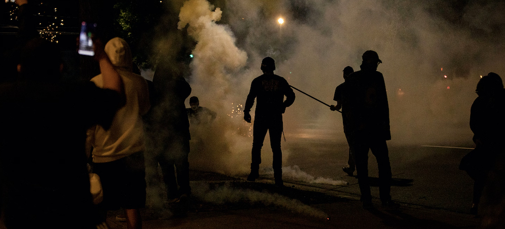 Protestors demonstrate in Colorado Springs following the murder of George Floyd, May 30, 2020. (photo: Chancey Bush/The Gazette/AP)