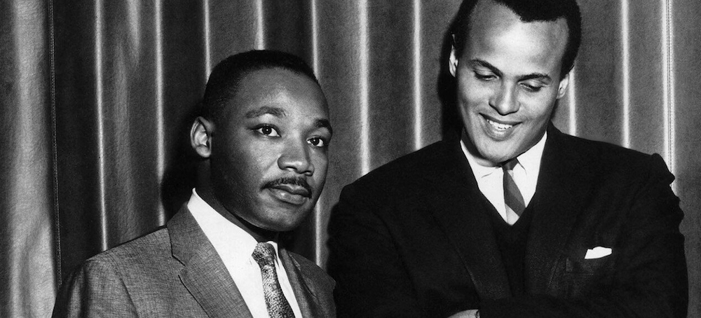 Martin Luther King Jr. and Harry Belafonte. (photo: Rex Features)