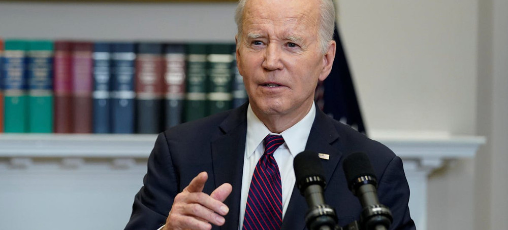Joe Biden delivers remarks on the debt ceiling at the White House on May 9, 2023, in Washington, D.C. (photo: Susan Walsh/AP)
