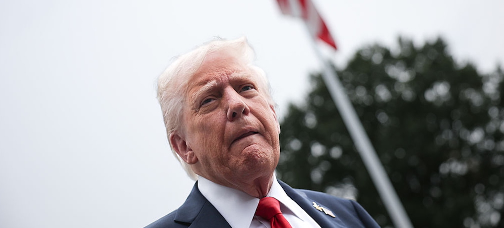 President Donald Trump departs the White House on Sept. 30, 2025. (photo: Win McNamee/Getty Images)