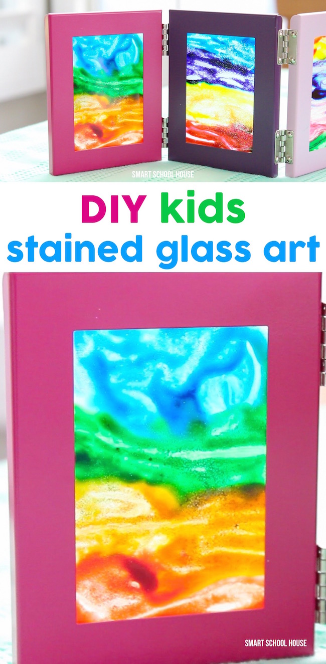 DIY Kids Stained Glass Art Idea