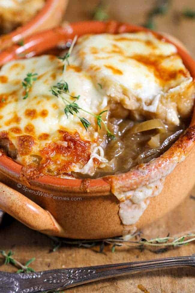French Onion Soup made from crockpot French Onion Soup recipe