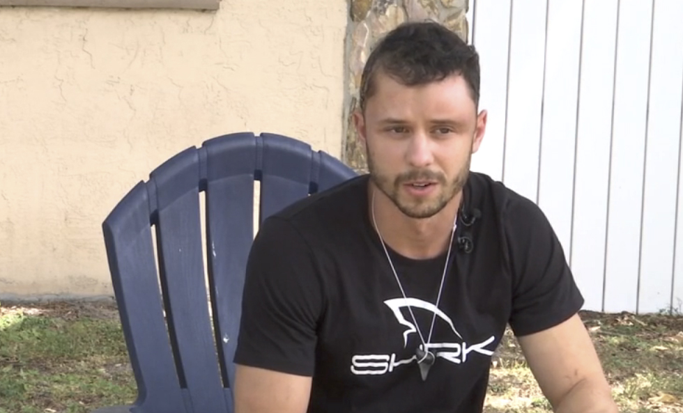 Jeffrey Heim, 25, has retold his terrifying experience