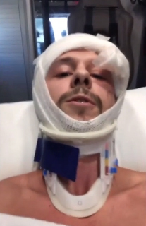 Heim said he could tell paramedics were concerned as he was rushed to hospital