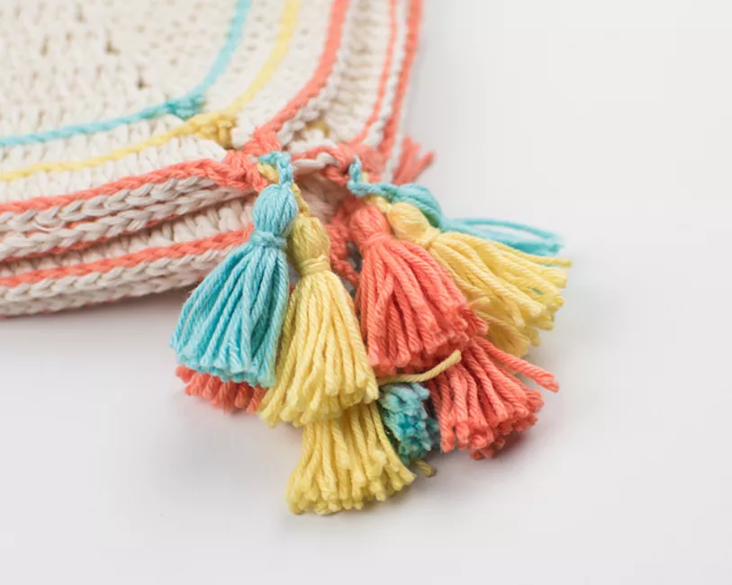 Tassel Crochet Blanket Free Pattern