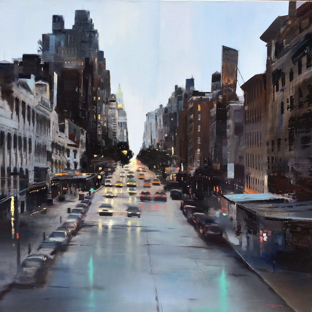 Afternoon From High Line Park. Oil on canvas. 120 x 120 cm.