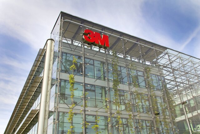 3M company logo on headquarters building.