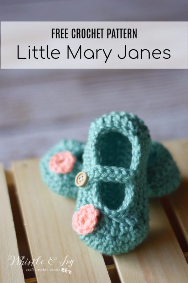 cute crochet Mary Janes for baby free crochet pattern 