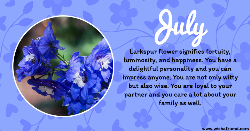 Your Birth Flower is July