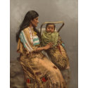 Chippewa woman and child print