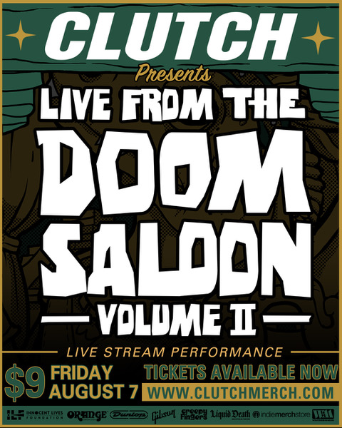 CLUTCH announce Live From The Doom Saloon - Volume II on Aug 7th | Tix Now On Sale | Fans To Choose Set List